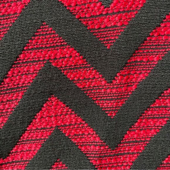 Chico’s Black & Red Chevron Moto Style Jacket Women’s Size Large (Chico’s 2) - Picture 9 of 11